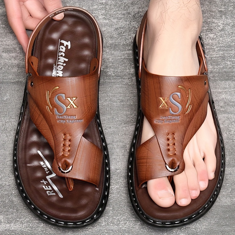 Flip Flop Leather Men - Sandalias de Cuero para Hombre, Chanclas