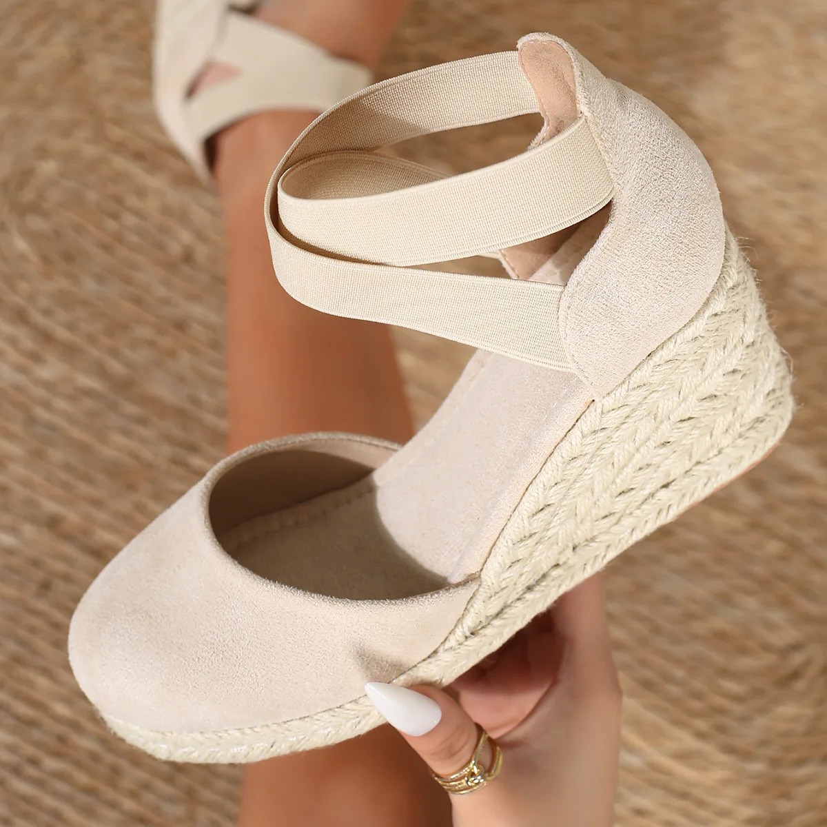 Sandalias de cuña tipo alparga - Espadrille Slip On reseña y precio