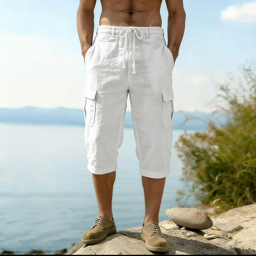 Pantalones Cortos de Verano pa - Short Linen Drawstring reseña y precio